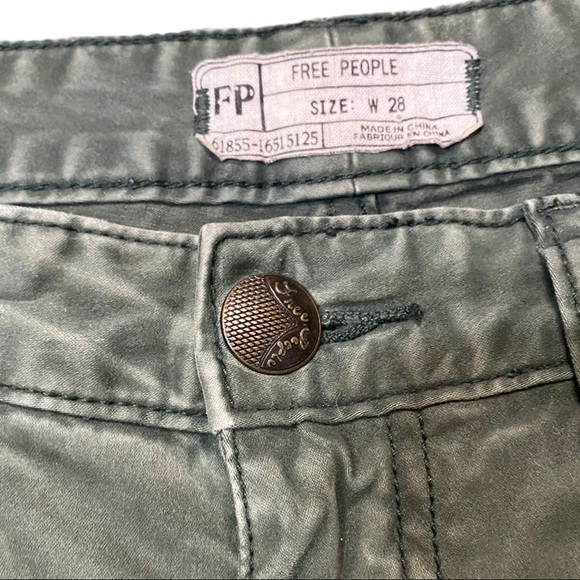 Free People Moto Suede Sateen Zipper Back Skinny - Picture 9 of 11